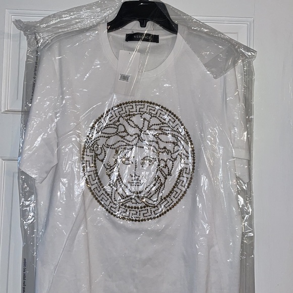Women’s Versace studded logo shirt RARE - Picture 8 of 13